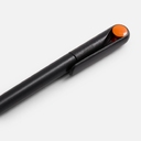 Ручка шариковая Prodir DS1 TMM Dot, черная с оранжевым для нанесения логотипа