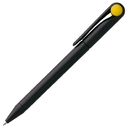 Ручка шариковая Prodir DS1 TMM Dot, черная с желтым для нанесения логотипа