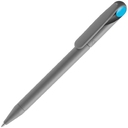 Ручка шариковая Prodir DS1 TMM Dot, серая с голубым для нанесения логотипа