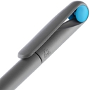 Ручка шариковая Prodir DS1 TMM Dot, серая с голубым для нанесения логотипа