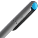 Ручка шариковая Prodir DS1 TMM Dot, серая с голубым для нанесения логотипа