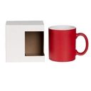 Коробка для кружки с окном Cupcase, белая для нанесения логотипа