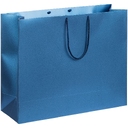 Пакет бумажный «Блеск», большой, синий для нанесения логотипа