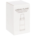 Кемпинговый фонарь с имитацией пламени Lindau Flame, черный для нанесения логотипа