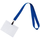 Лента для бейджа Neckband, синяя для нанесения логотипа