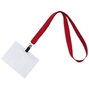 Лента для бейджа Neckband, красная для нанесения логотипа