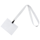 Лента для бейджа Neckband, белая для нанесения логотипа