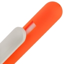 Ручка шариковая Swiper Soft Touch, неоново-оранжевая с белым для нанесения логотипа