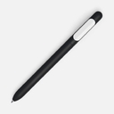 Ручка шариковая Swiper Soft Touch, черная с белым для нанесения логотипа