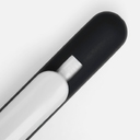 Ручка шариковая Swiper Soft Touch, черная с белым для нанесения логотипа