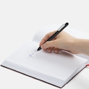 Ручка шариковая Swiper Soft Touch, черная с белым для нанесения логотипа