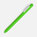 Ручка шариковая Swiper Soft Touch, зеленая с белым для нанесения логотипа