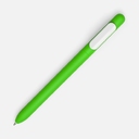 Ручка шариковая Swiper Soft Touch, зеленая с белым для нанесения логотипа