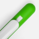 Ручка шариковая Swiper Soft Touch, зеленая с белым для нанесения логотипа