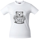 Футболка женская Bear, белая, размер S для нанесения логотипа