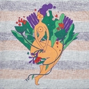 Футболка женская «Амазонка» двусторонняя, оранжевый/фиолетовый, размер S для нанесения логотипа