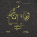 Футболка приталенная Old Patents. Coffee Mill, черный меланж, размер S для нанесения логотипа