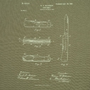 Футболка приталенная Old Patents. Knife, меланж хаки, размер S для нанесения логотипа