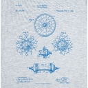 Футболка приталенная Old Patents. Wheel, голубой меланж, размер S для нанесения логотипа