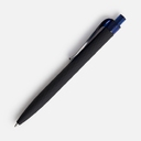 Ручка шариковая Prodir QS01 PRT-T Soft Touch, черная с синим для нанесения логотипа