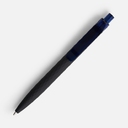 Ручка шариковая Prodir QS01 PRT-T Soft Touch, черная с синим для нанесения логотипа