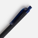 Ручка шариковая Prodir QS01 PRT-T Soft Touch, черная с синим для нанесения логотипа