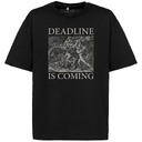 Футболка оверсайз Deadline, черная, размер XS/S для нанесения логотипа