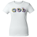 Футболка женская «Новый GOD», белая, размер S для нанесения логотипа