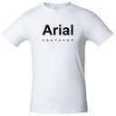 Футболка Arial обитания, белая, размер S для нанесения логотипа