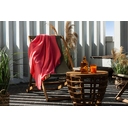 Флисовый плед Warm&Peace, розовый (коралловый) для нанесения логотипа