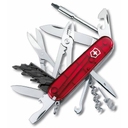Офицерский нож CyberTool L, прозрачный красный для нанесения логотипа