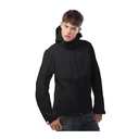 Куртка мужская Hooded Softshell черная, размер S для нанесения логотипа