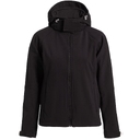 Куртка женская Hooded Softshell черная, размер L для нанесения логотипа