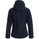 Куртка женская Hooded Softshell темно-синяя, размер L для нанесения логотипа