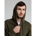 Толстовка на молнии с капюшоном унисекс King, хаки, размер XS для нанесения логотипа