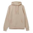Толстовка с капюшоном унисекс Hoodie, бежевая, размер XS для нанесения логотипа