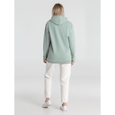 Толстовка с капюшоном унисекс Hoodie, серо-зеленая, размер S для нанесения логотипа