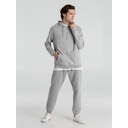 Толстовка с капюшоном унисекс Hoodie, серый меланж, размер S для нанесения логотипа