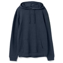 Толстовка с капюшоном унисекс Hoodie, синий меланж, размер S для нанесения логотипа