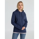 Толстовка с капюшоном унисекс Hoodie, синий меланж, размер S для нанесения логотипа
