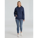 Толстовка с капюшоном унисекс Hoodie, синий меланж, размер S для нанесения логотипа