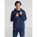 Толстовка с капюшоном унисекс Hoodie, синий меланж, размер S для нанесения логотипа