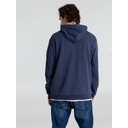 Толстовка с капюшоном унисекс Hoodie, синий меланж, размер S для нанесения логотипа