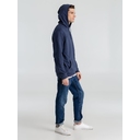 Толстовка с капюшоном унисекс Hoodie, синий меланж, размер S для нанесения логотипа