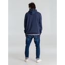 Толстовка с капюшоном унисекс Hoodie, синий меланж, размер S для нанесения логотипа