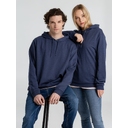 Толстовка с капюшоном унисекс Hoodie, синий меланж, размер S для нанесения логотипа