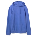 Толстовка с капюшоном унисекс Hoodie, ярко-синий меланж, размер 3XL для нанесения логотипа