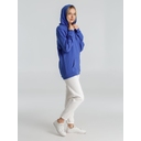 Толстовка с капюшоном унисекс Hoodie, ярко-синий меланж, размер 3XL для нанесения логотипа
