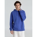 Толстовка с капюшоном унисекс Hoodie, ярко-синий меланж, размер 3XL для нанесения логотипа