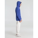 Толстовка с капюшоном унисекс Hoodie, ярко-синий меланж, размер 3XL для нанесения логотипа